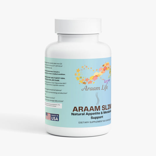 Araam Slim digestive and metabolic support supplement, 60 capsules bottle
